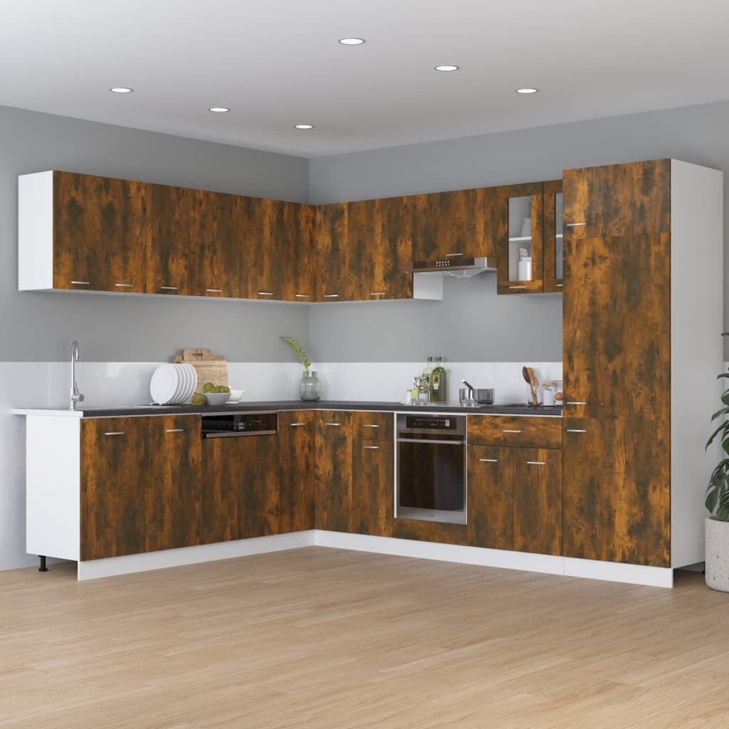 Drawer Bottom Cabinet Smoked Oak 60x46x81.5 cm Engineered Wood - Decor Base