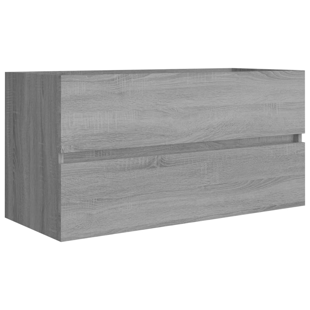 Sink Cabinet Grey Sonoma 90x38.5x45 cm Engineered Wood - The Home Maker