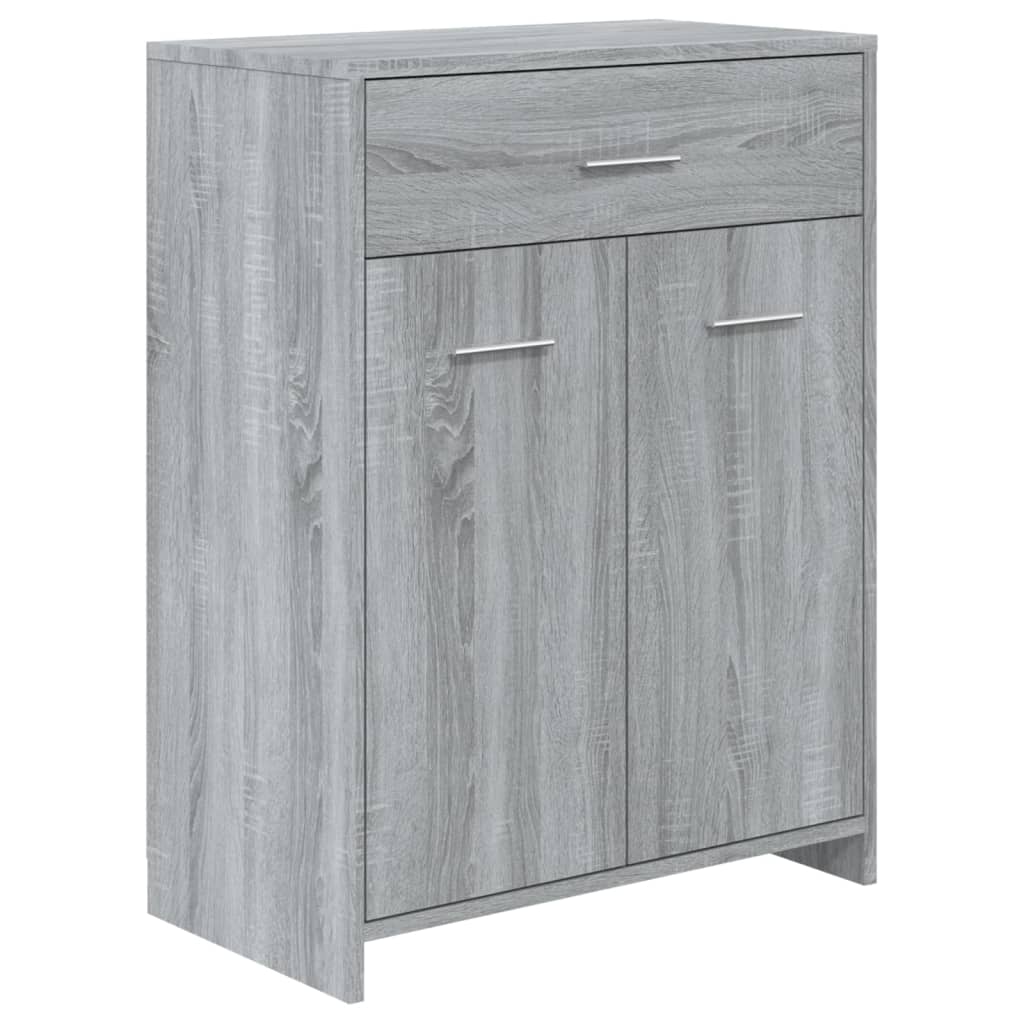 Bathroom Cabinet Grey Sonoma 60x33x80 cm Engineered Wood - The Home Maker