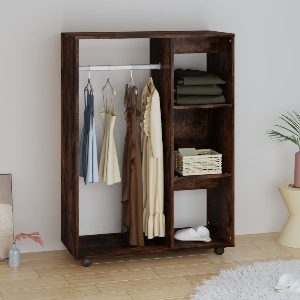 Wardrobe Smoked Oak 80x40x110cm Engineered Wood - Style and Chic