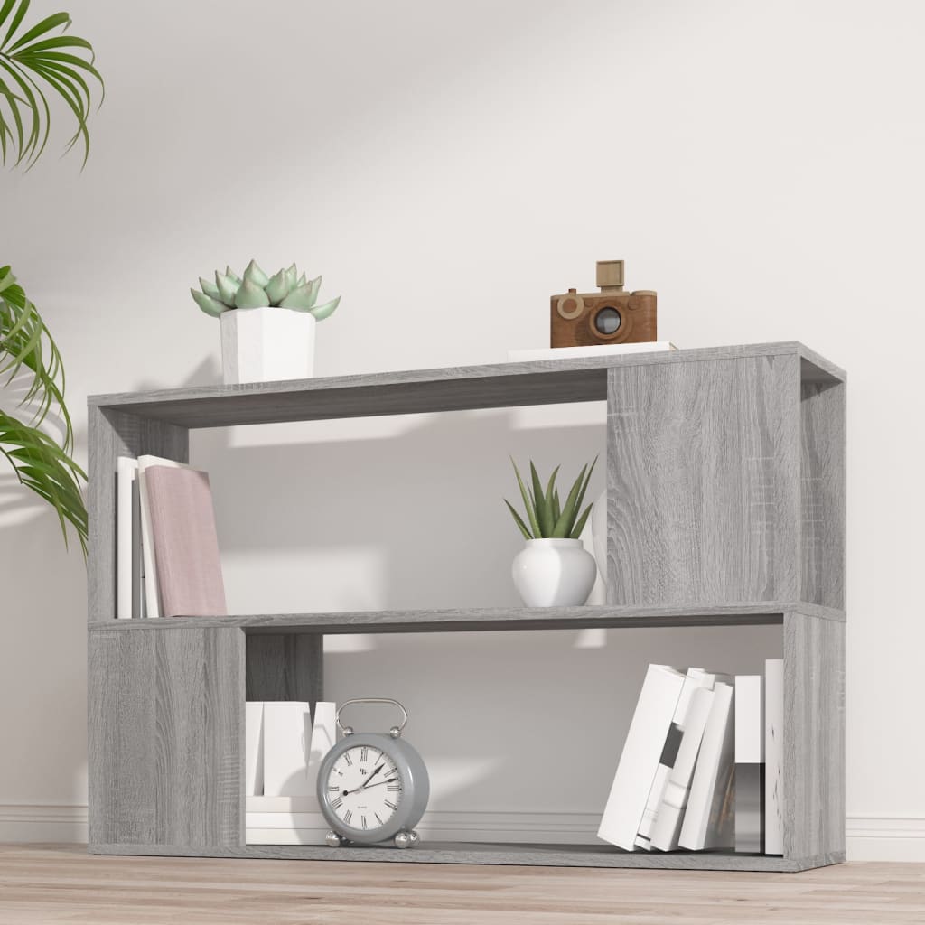 Book Cabinet Grey Sonoma 100x24x63 cm Engineered Wood - Decor Base