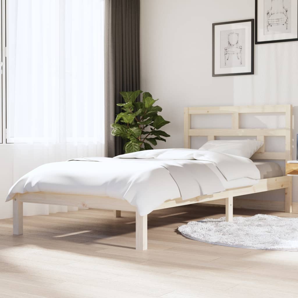 Bed Frame Solid Wood Pine 90x200 cm - Tyrell & Tyrell