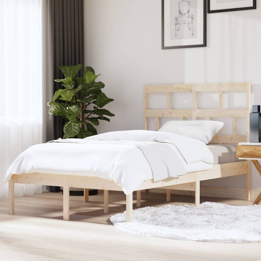 Bed Frame Solid Wood Pine 120x200 cm - All Things Good