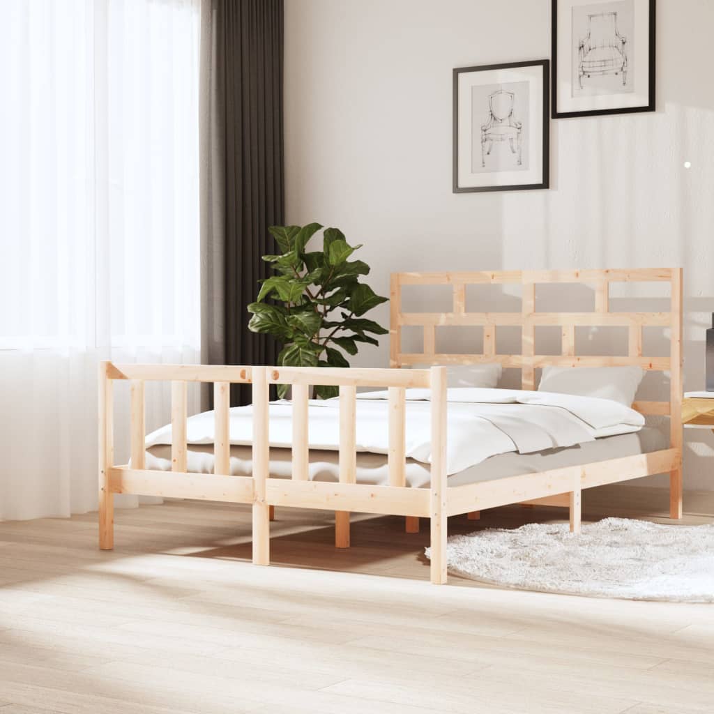 Bed Frame Solid Wood Pine 140x200 cm - Casper Homes