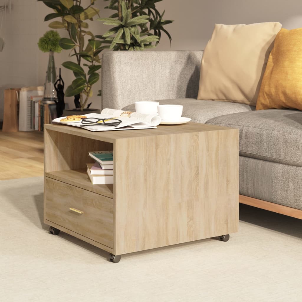 Coffee Table Sonoma Oak 55x55x40 cm Engineered Wood - Casper Homes