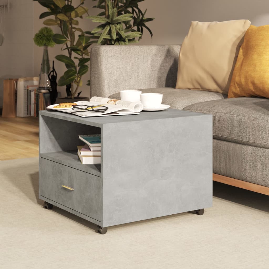 Coffee Table Concrete Grey 55x55x40 cm Engineered Wood - Casper Homes