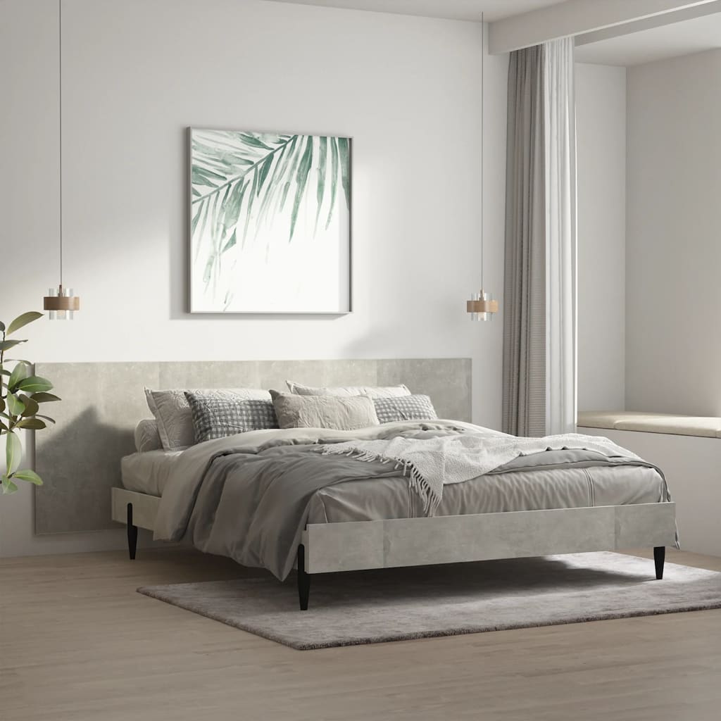 Wall Headboard Concrete Grey 240x1.5x80 cm Engineered Wood - Merlin Deals