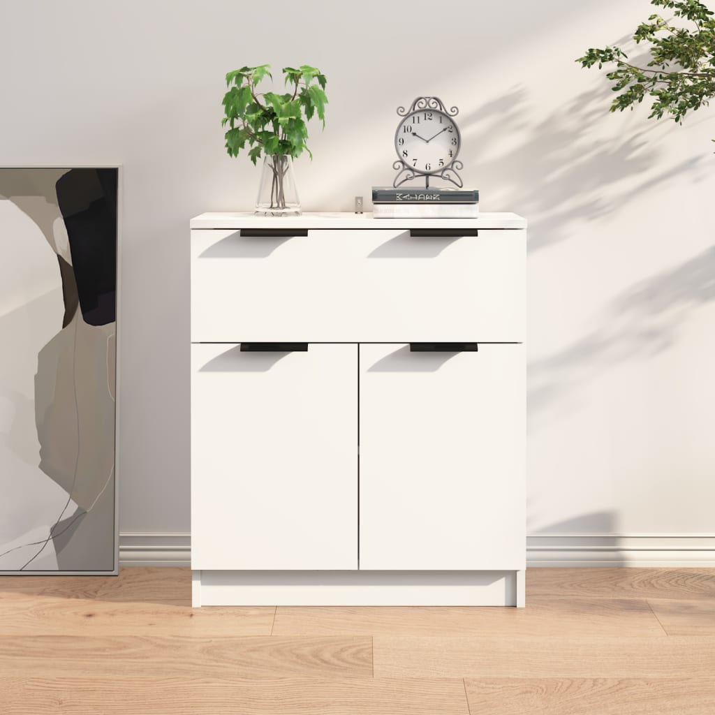 Sideboard White 60x30x70 cm Engineered Wood - Brittle & Co