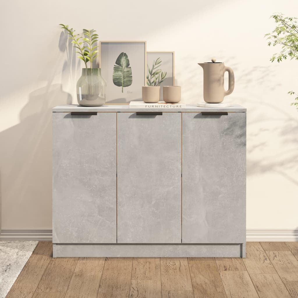 Sideboard Concrete Grey 90.5x30x70 cm Engineered Wood - Merlin Deals
