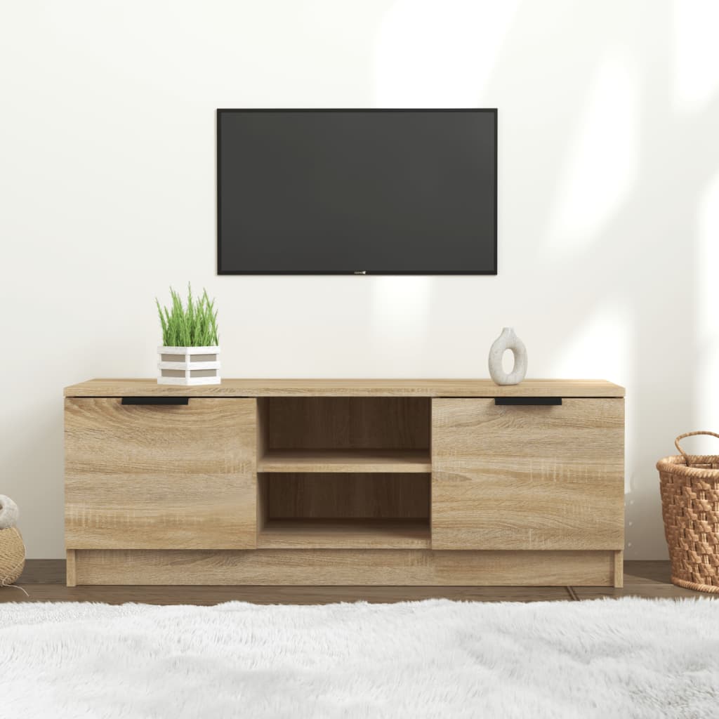 TV Cabinet Sonoma Oak 102x35x36.5 cm Engineered Wood - All Things Good