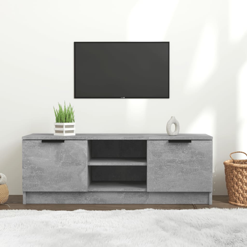 TV Cabinet Concrete Grey 102x35x36.5 cm Engineered Wood - Discount Dealers