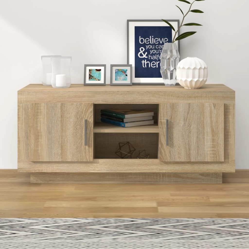 TV Cabinet Sonoma Oak 102x35x45 cm Engineered Wood - Tyrell & Tyrell