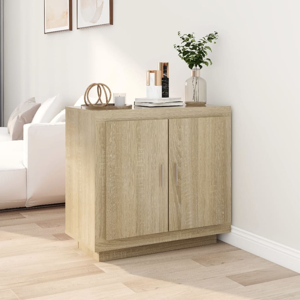 Sideboard Sonoma Oak 80x40x75 cm Engineered Wood - Brittle & Co