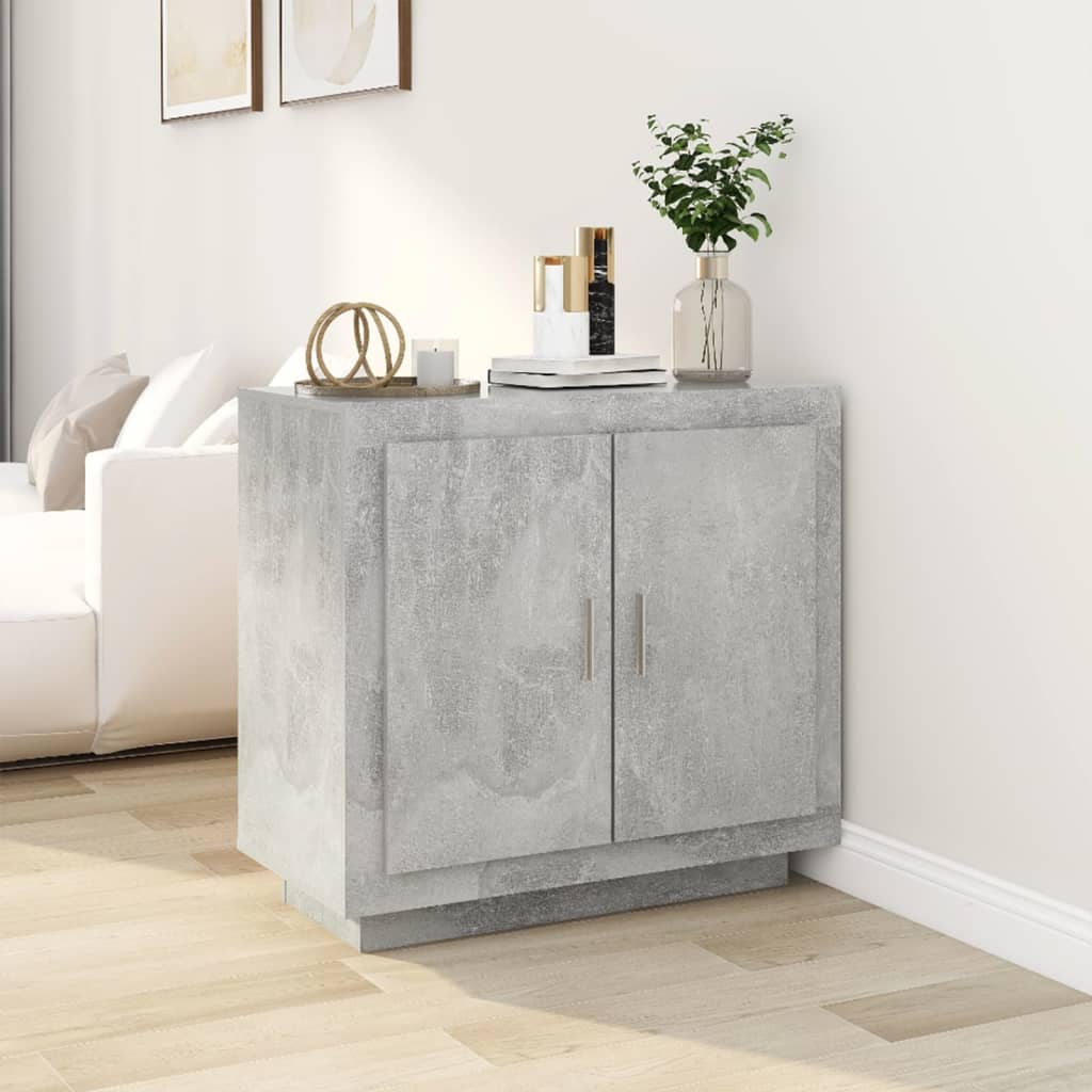 Sideboard Concrete Grey 80x40x75 cm Engineered Wood - Merkel Designers