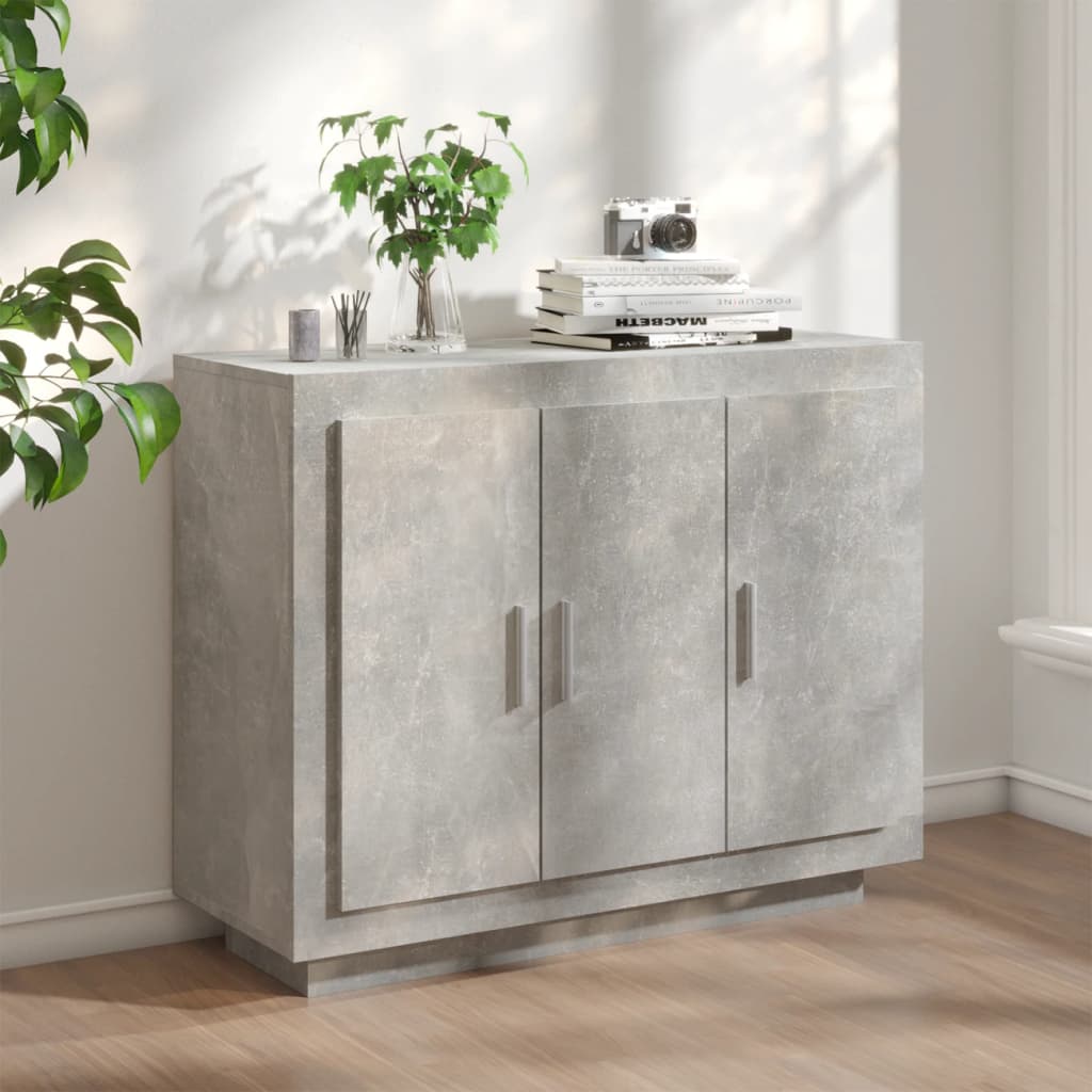 Sideboard Concrete Grey 92x35x75 cm Engineered Wood - Direct Imports