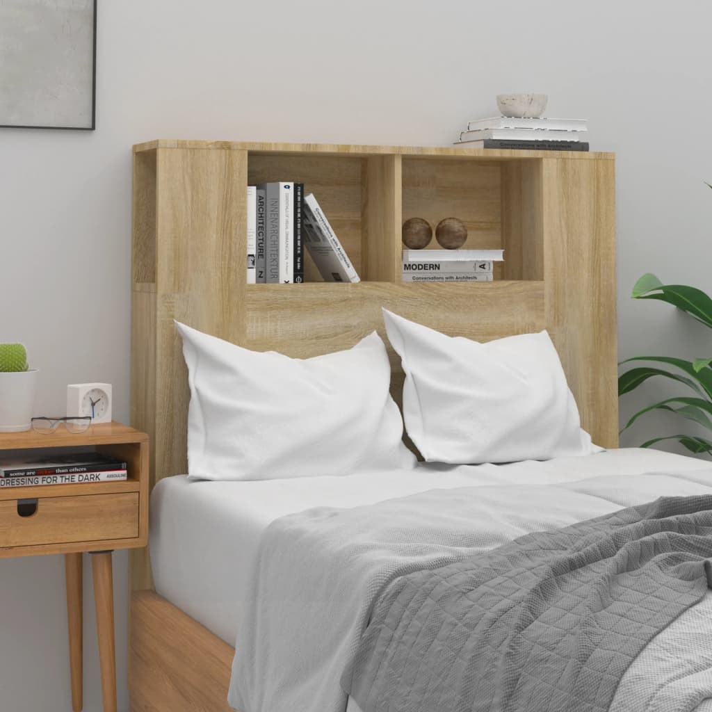 Headboard Cabinet Sonoma Oak 100x18.5x104.5 cm - The Home Maker