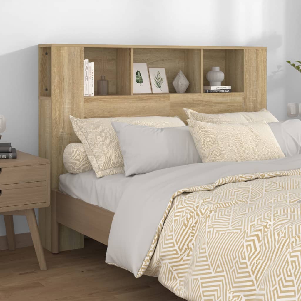Headboard Cabinet Sonoma Oak 140x18.5x104.5 cm - Direct Imports