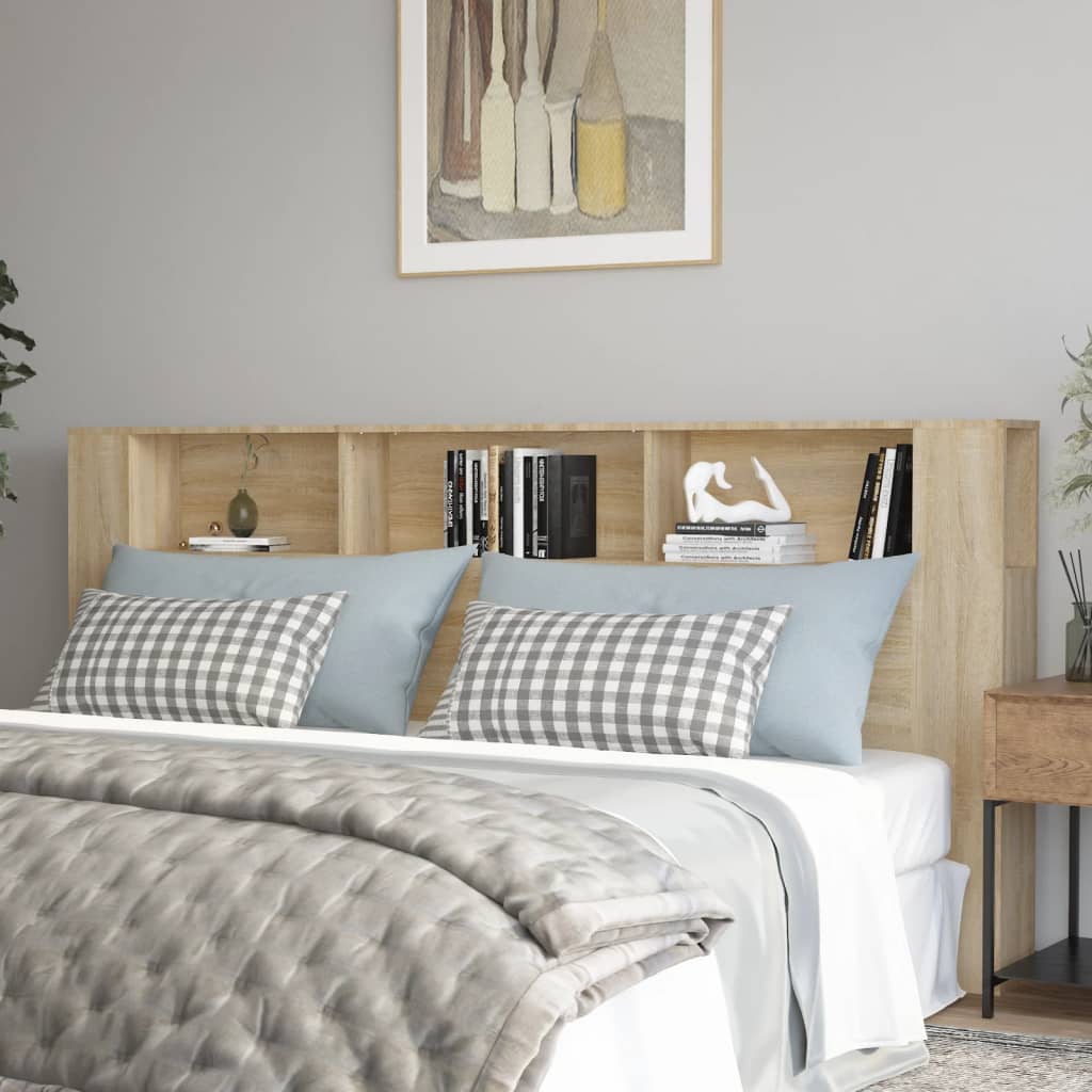 Headboard Cabinet Sonoma Oak 220x18.5x104.5 cm - Merkel Designers