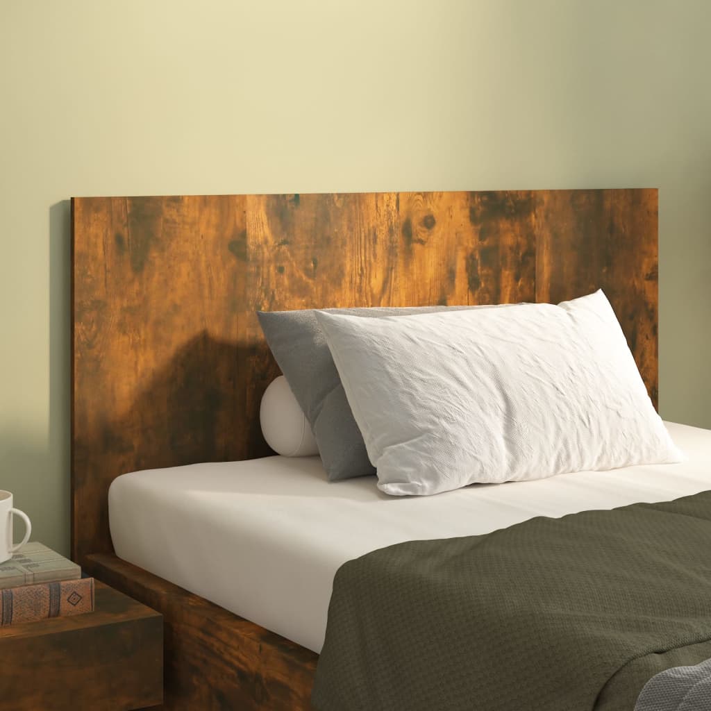 Bed Headboard Smoked Oak 120x1.5x80cm Engineered Wood - Design Hut