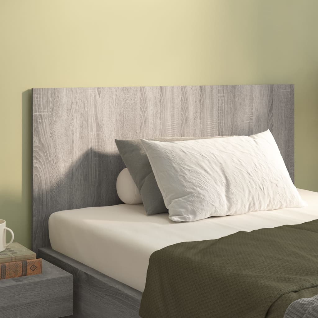 Bed Headboard Grey Sonoma 120x1.5x80 cm Engineered Wood - Millennium Furniture
