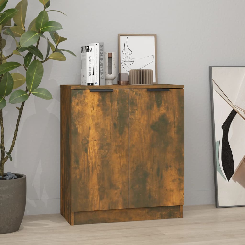 Sideboard Smoked Oak 60x30x70 cm Engineered Wood - Decor Base