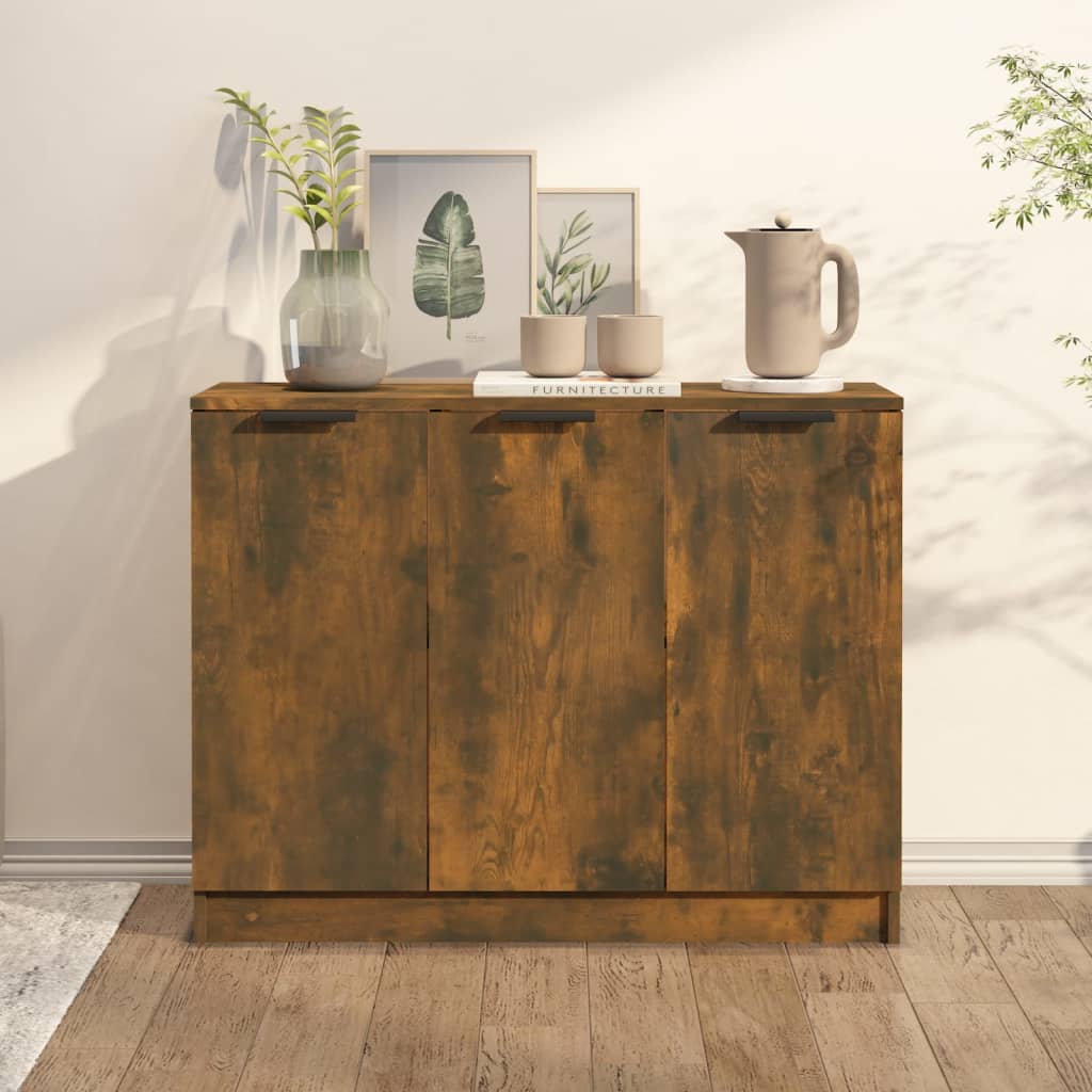 Sideboard Smoked Oak 90.5x30x70 cm Engineered Wood - R and M Furniture