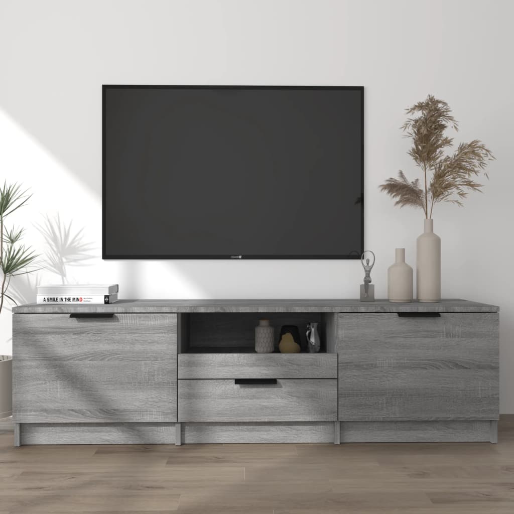 TV Cabinet Grey Sonoma 140x35x40 cm Engineered Wood - Brittle & Co