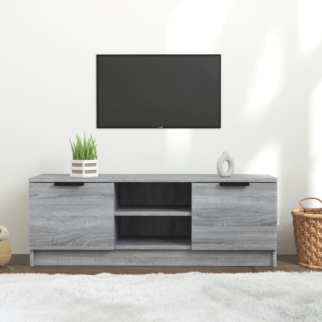 TV Cabinet Grey Sonoma 102x35x36.5 cm Engineered Wood - Brittle & Co