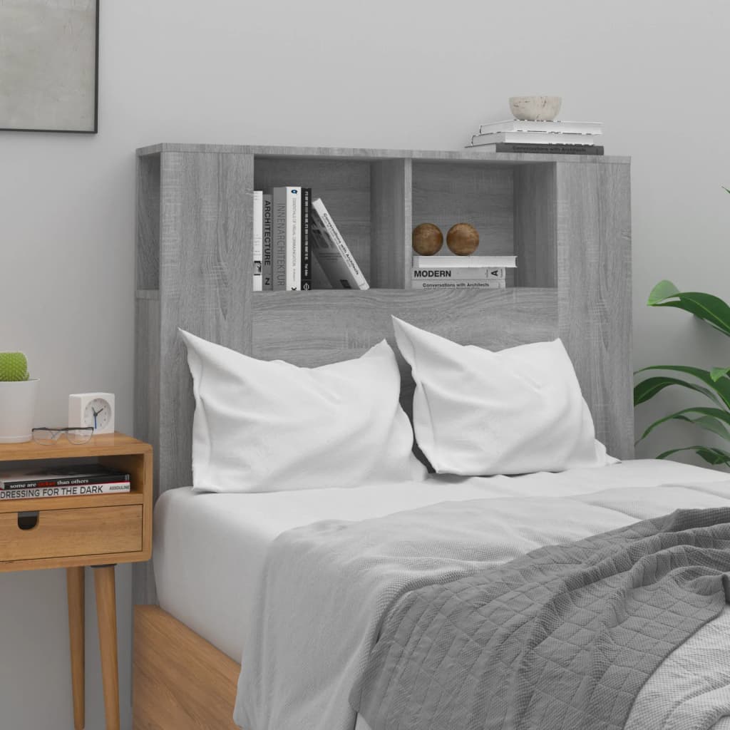 Headboard Cabinet Grey Sonoma 100x18.5x104.5 cm - Millennium Furniture