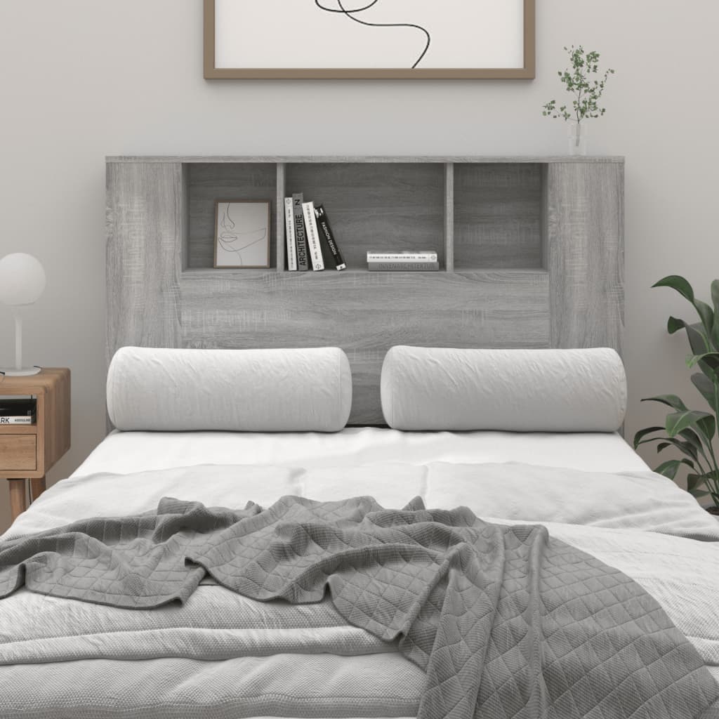 Headboard Cabinet Grey Sonoma 120x18.5x102.5 cm - Tyrell & Tyrell
