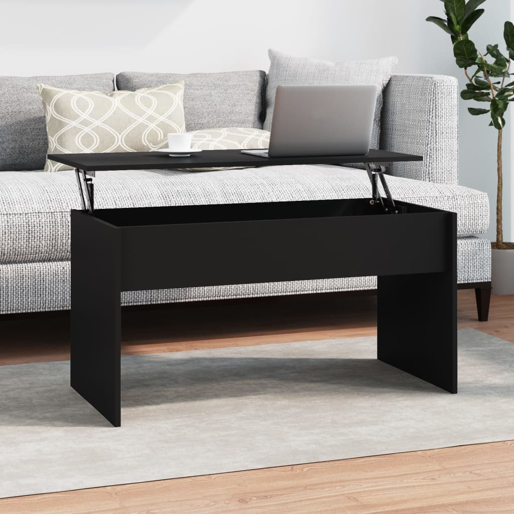 Coffee Table Black 102x50.5x52.5 cm Engineered Wood - Decor Base