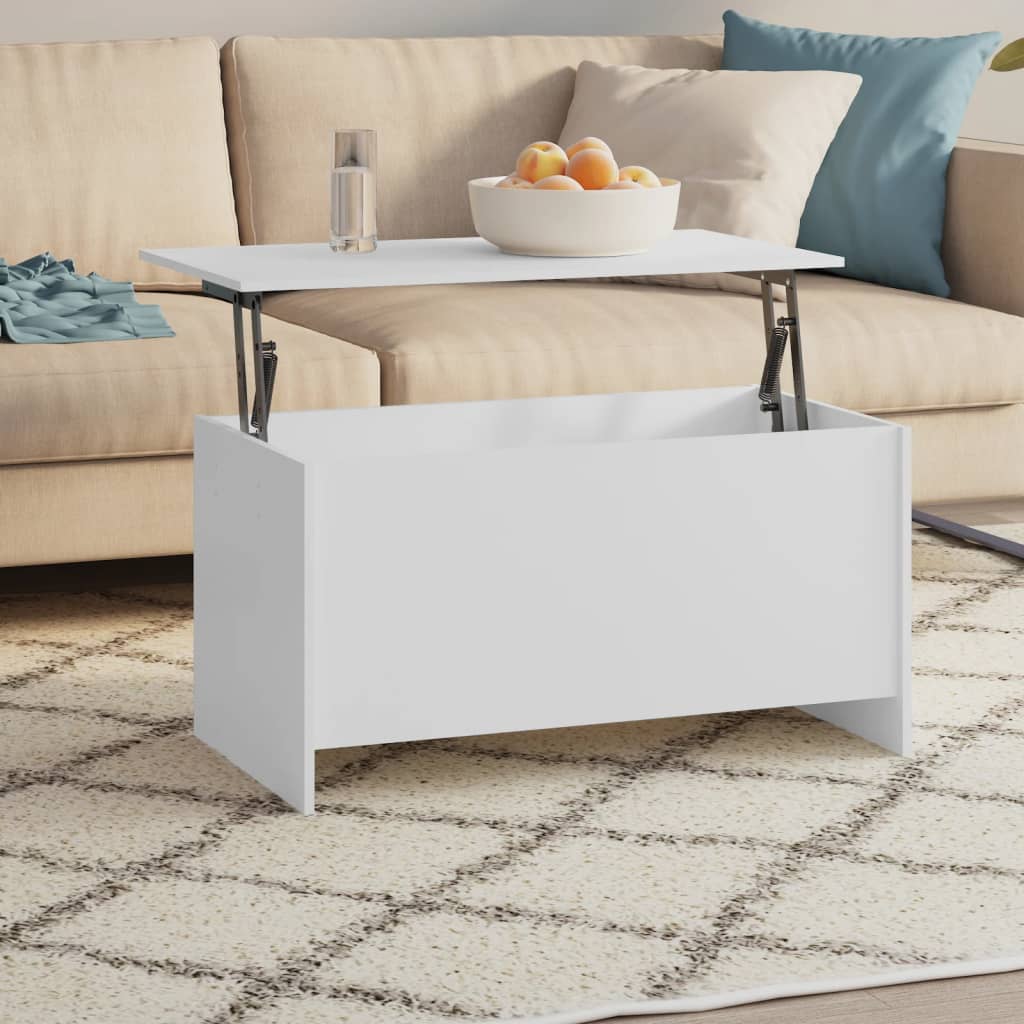 Coffee Table White 102x55.5x52.5 cm Engineered Wood - Unbeatable Bargains