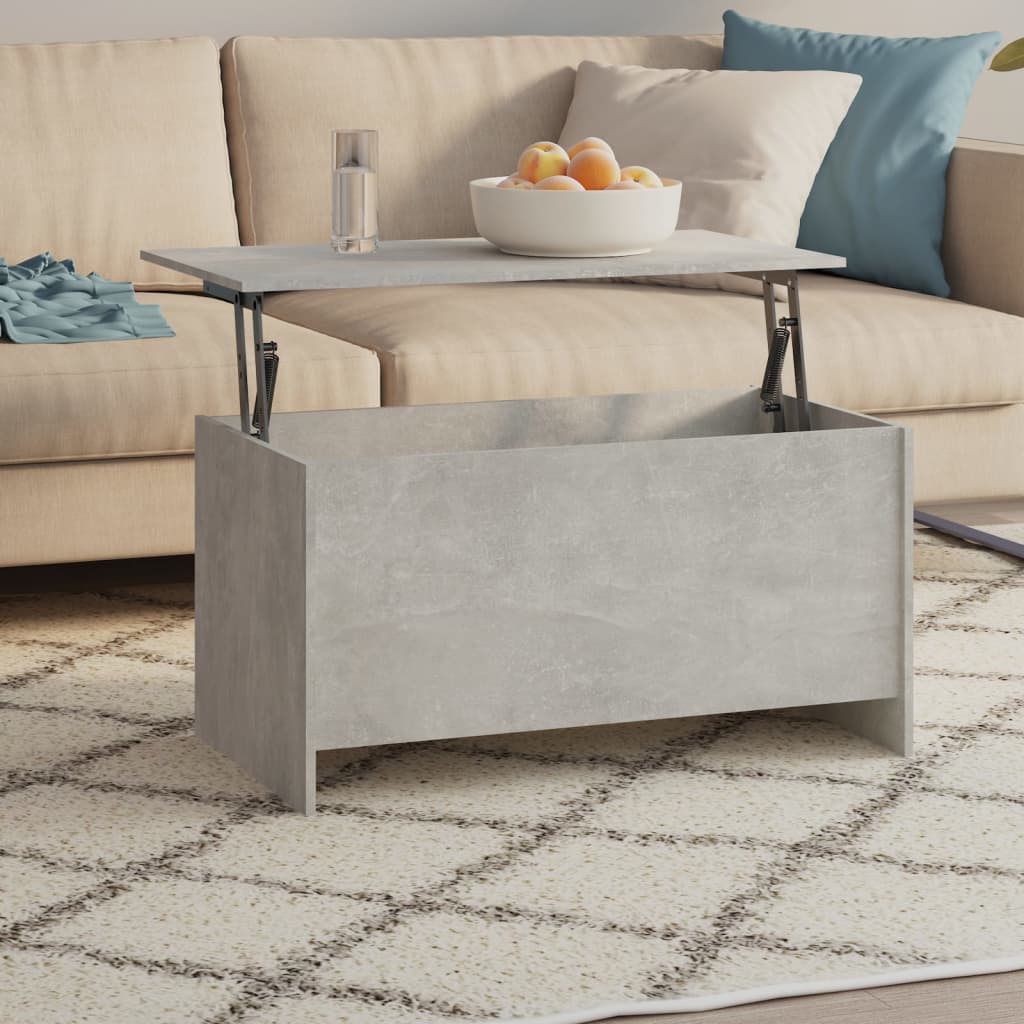 Coffee Table Concrete Grey 102x55.5x52.5 cm Engineered Wood - All Things Good