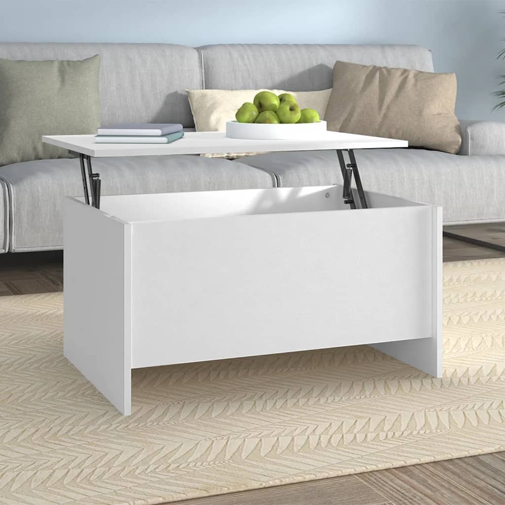Coffee Table White 80x55.5x41.5 cm Engineered Wood - All Things Good