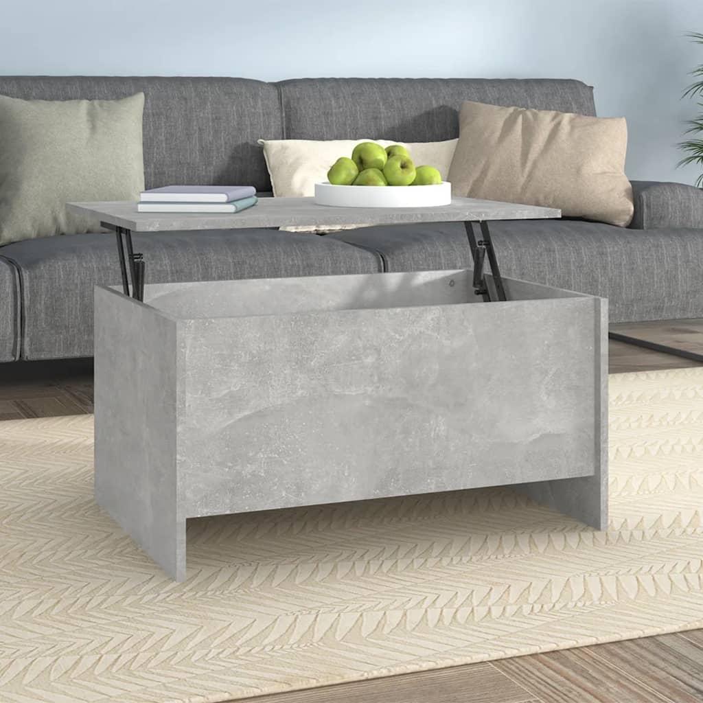 Coffee Table Concrete Grey 80x55.5x41.5 cm Engineered Wood - Merkel Designers