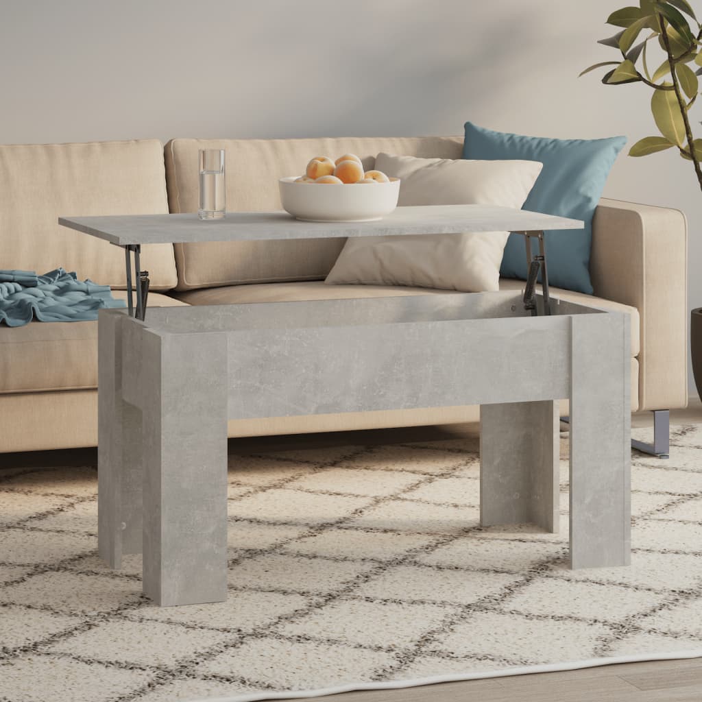 Coffee Table Concrete Grey 101x49x52 cm Engineered Wood - Brittle & Co