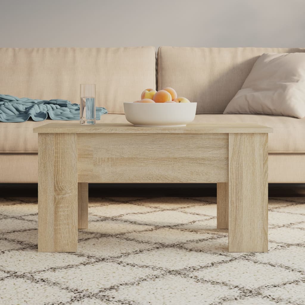 Coffee Table Sonoma Oak 79x49x41 cm Engineered Wood - Direct Imports