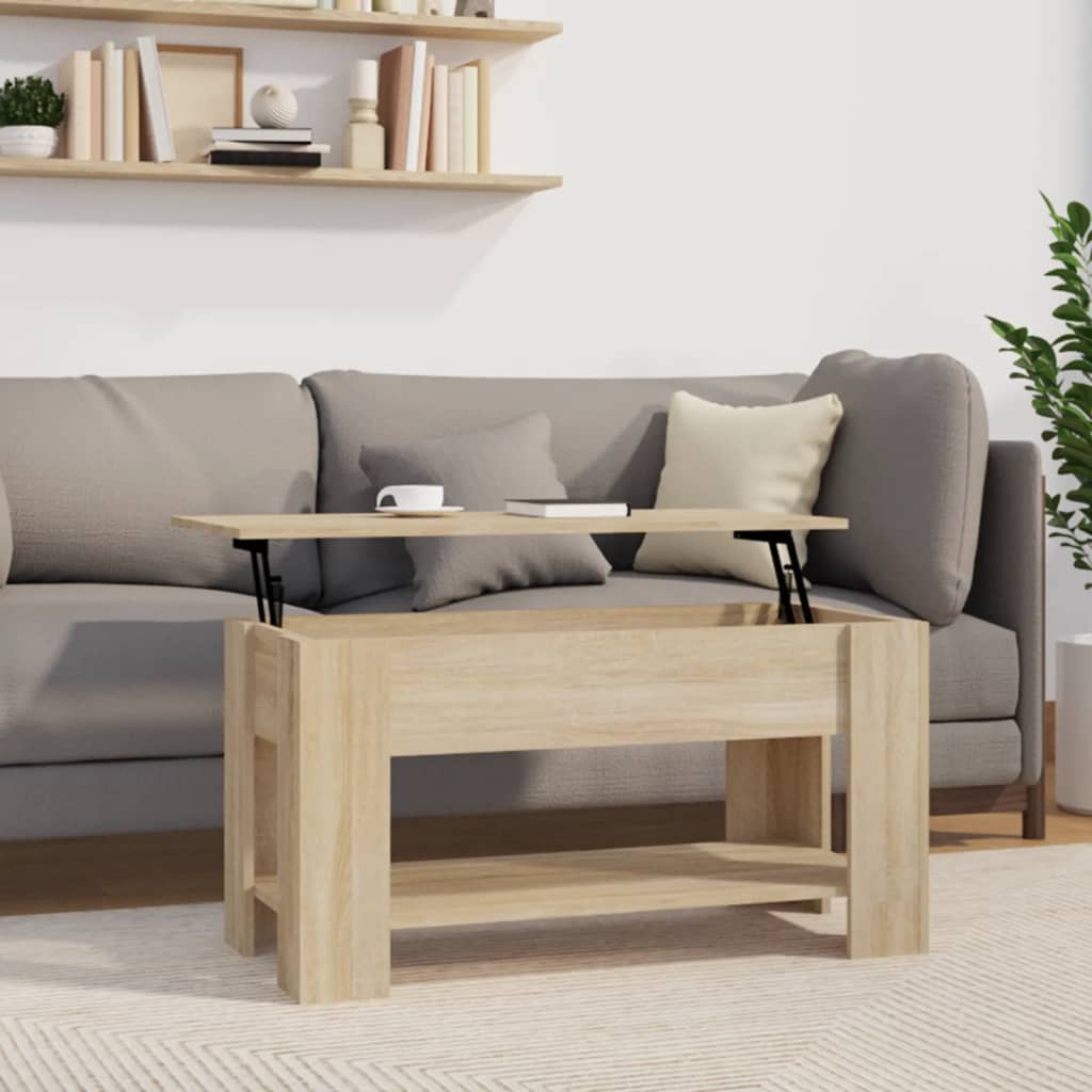 Coffee Table Sonoma Oak 101x49x52 cm Engineered Wood - Direct Imports