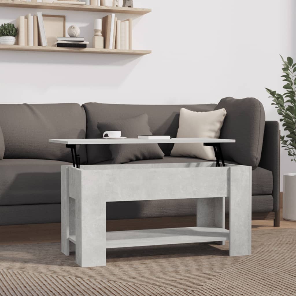 Coffee Table Concrete Grey 101x49x52 cm Engineered Wood - Casper Homes