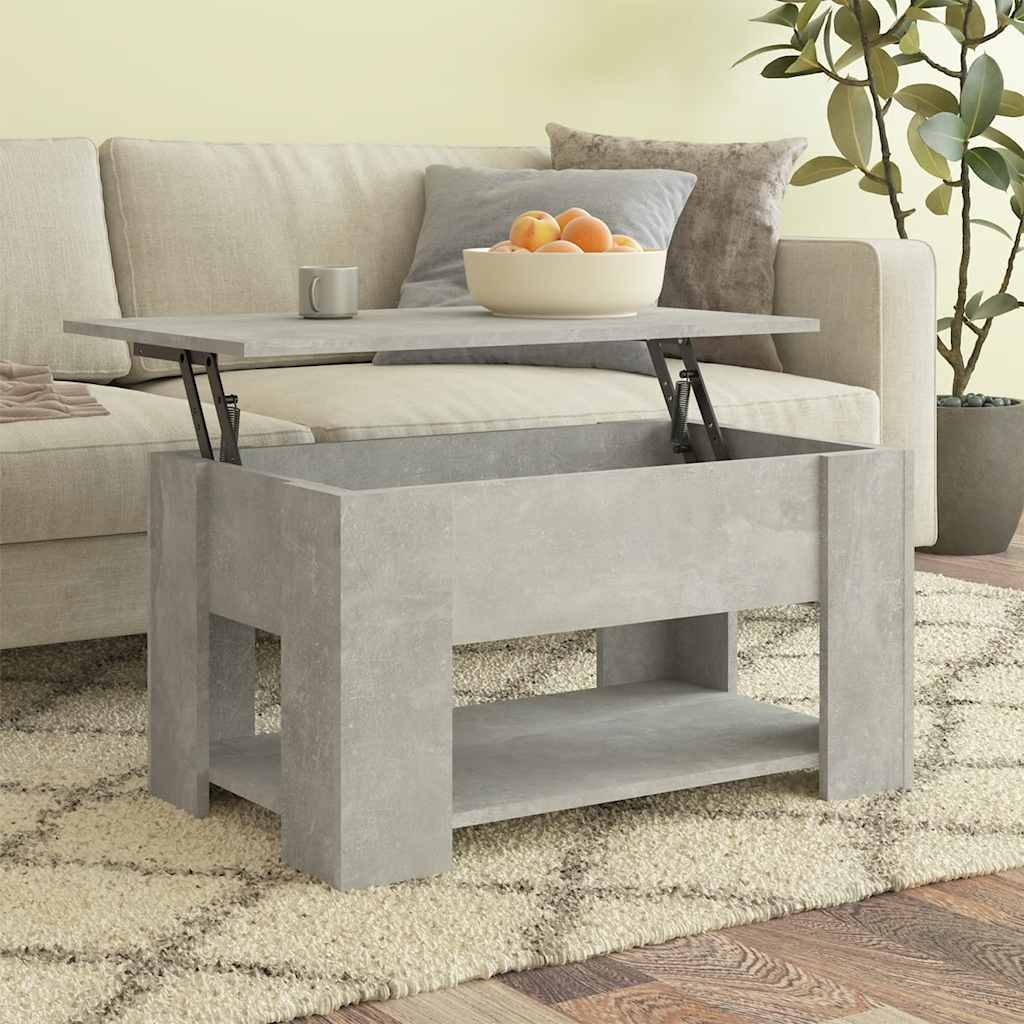 Coffee Table Concrete Grey 79x49x41 cm Engineered Wood - Discount Dealers