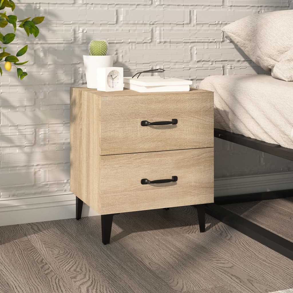 Bedside Cabinet Sonoma Oak 40x35x47.5 cm - Direct Imports