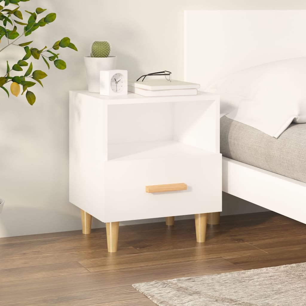 Bedside Cabinet White 40x35x47 cm - Direct Imports