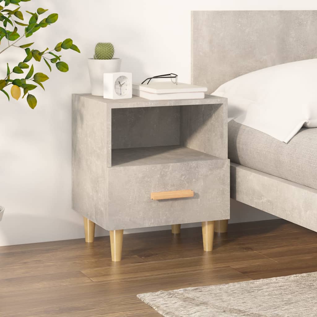 Bedside Cabinet Concrete Grey 40x35x47 cm - Discount Dealers