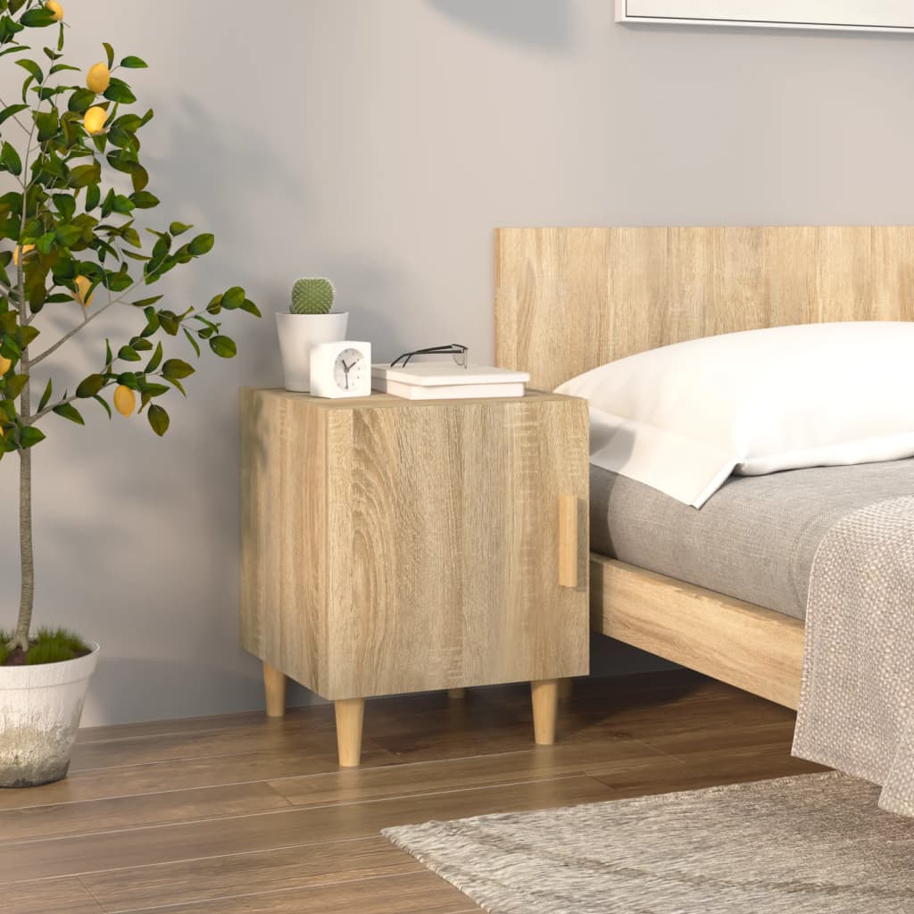 Bedside Cabinet Sonoma Oak Engineered Wood - Merkel Designers