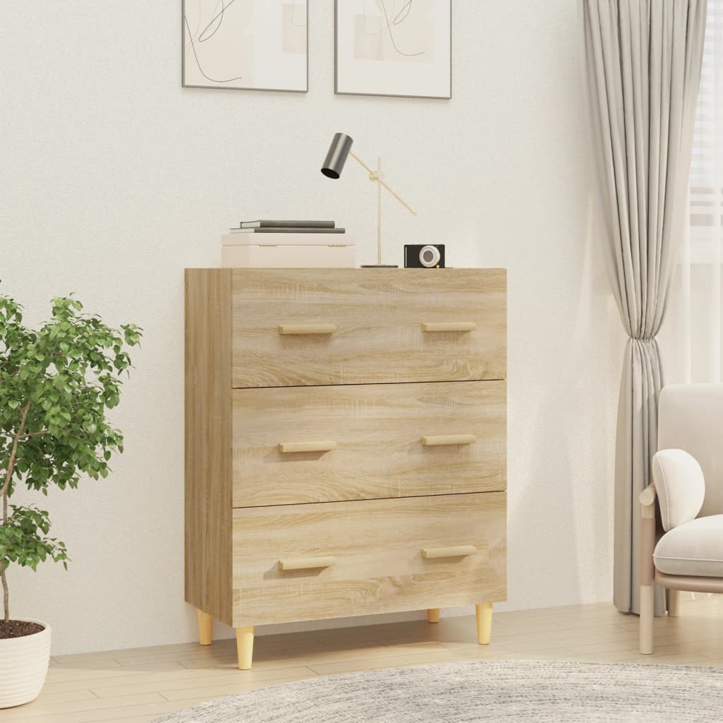 Sideboard Sonoma Oak 70x34x90 cm Engineered Wood - Brittle & Co