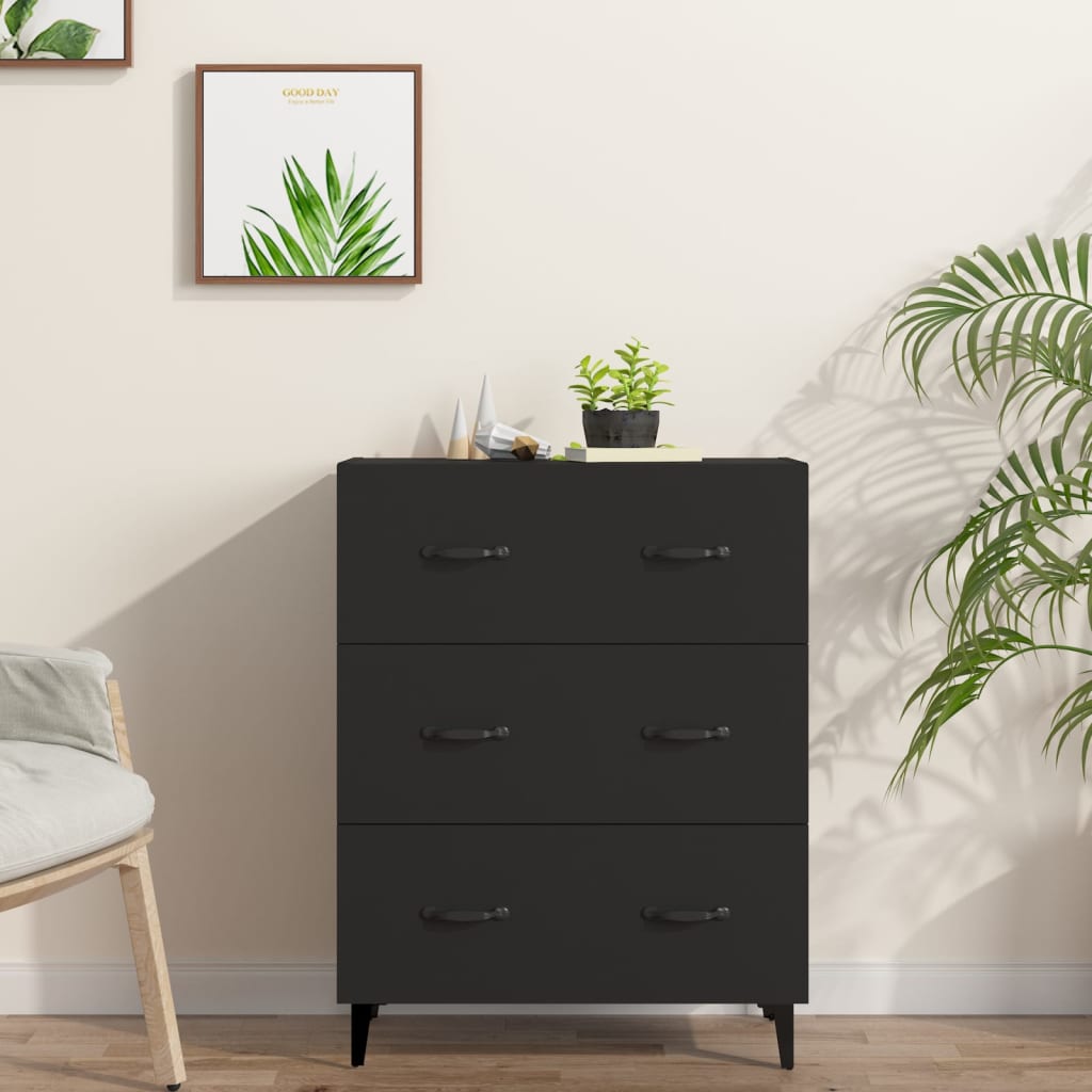 Sideboard Black 69.5x34x90 cm Engineered Wood - Discount Dealers