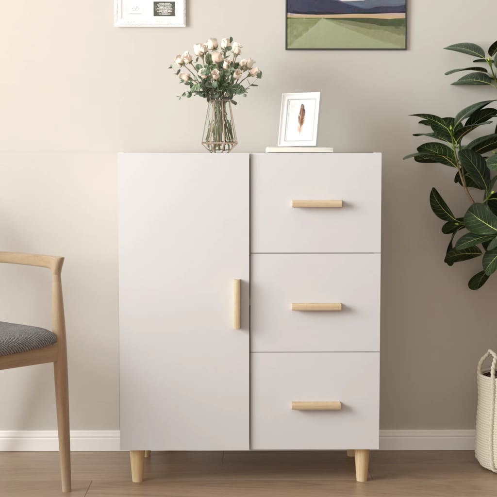 Sideboard White 69.5x34x90 cm Engineered Wood - Design Hut