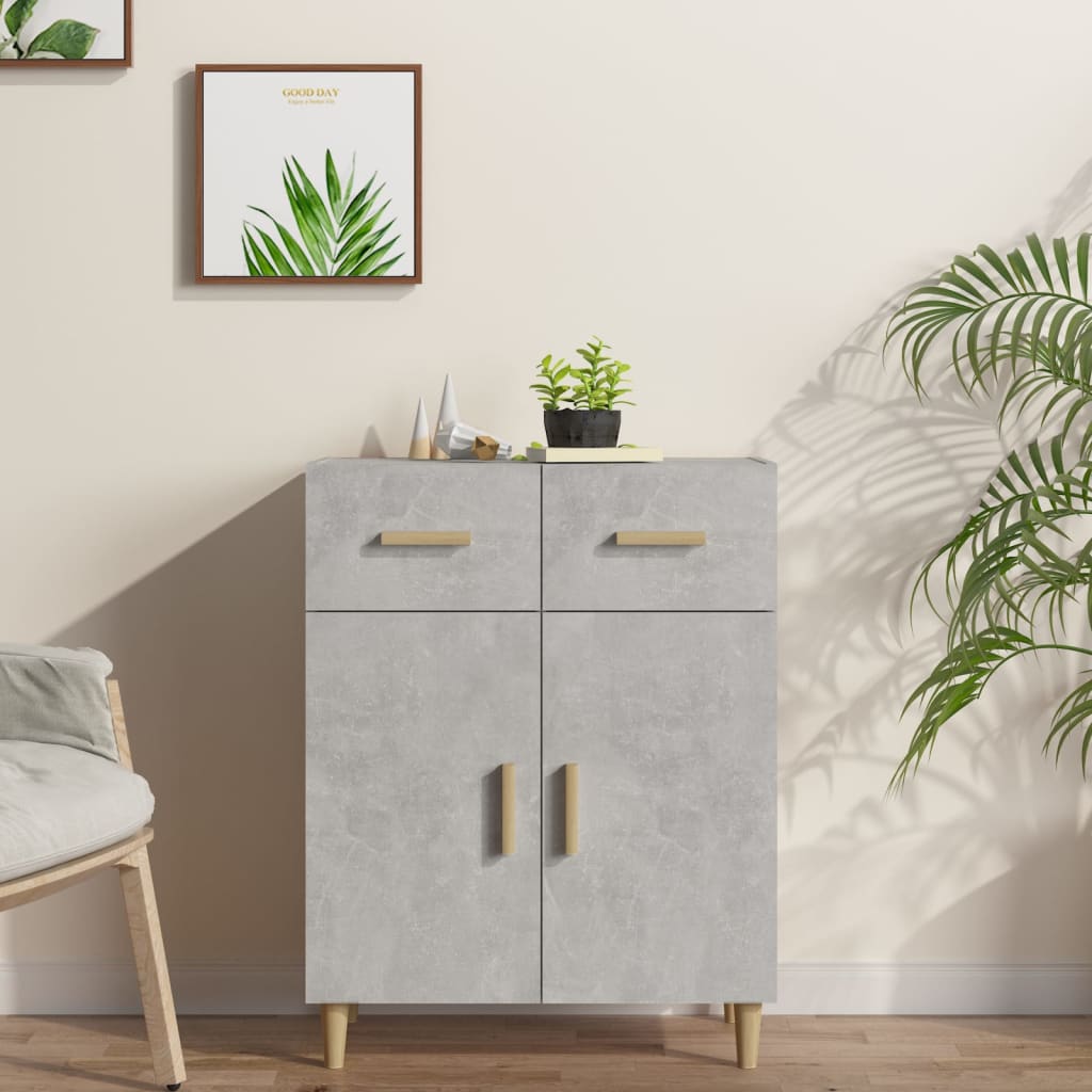 Sideboard Concrete Grey 69.5x34x90 cm Engineered Wood - Merkel Designers