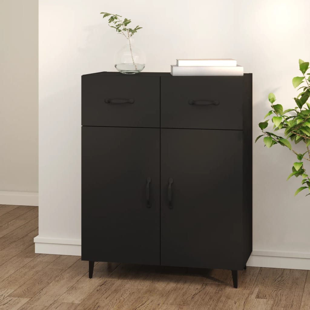Sideboard Black 69.5x34x90 cm Engineered Wood - Casper Homes