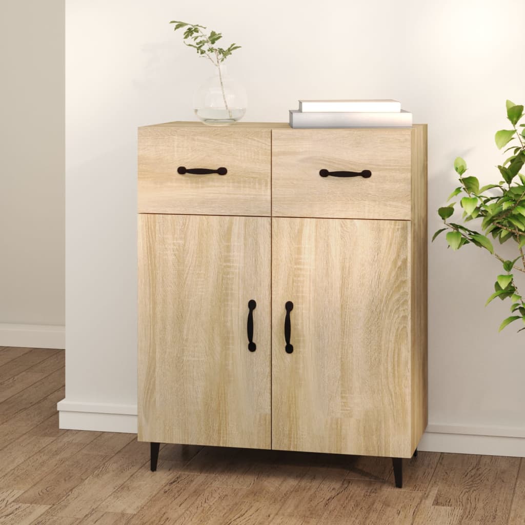 Sideboard Sonoma Oak 69.5x34x90 cm Engineered Wood - Brittle & Co